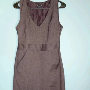 Gap Fitted Sleeveless Dress with Pockets Side Zipper Size 2